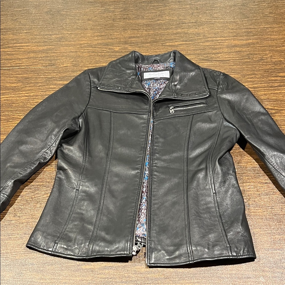 Marc New York Classic Black Leather Jacket